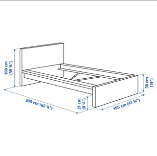 Cama individual Ikea blanca