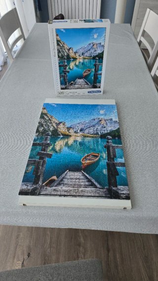 Puzzle 500 Piezas Lago Montaña Barco