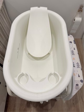 Bañera Plegable Bebé con Soporte y Ruedas