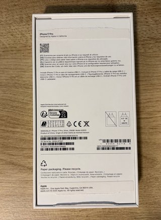 iPhone 17 Pro 256GB Argento