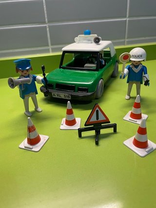 Playmobil Coche Policía Vintage Años 80