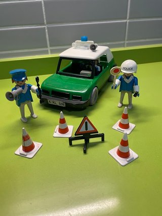 Playmobil Coche Policía Vintage Años 80