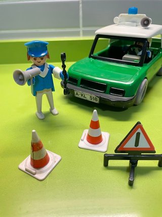 Playmobil Coche Policía Vintage Años 80