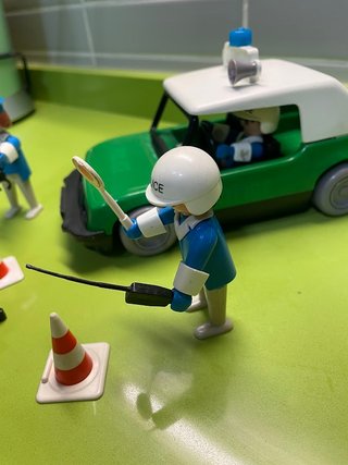 Playmobil Coche Policía Vintage Años 80