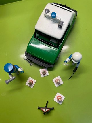 Playmobil Coche Policía Vintage Años 80