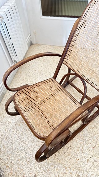 Mecedora Vintage Rejilla Madera Thonet