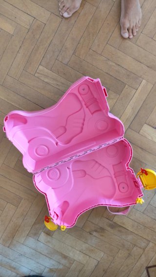Maleta moto correpasillos infantil rosa
