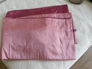Chal seda reversible rosa y granate Banarassi