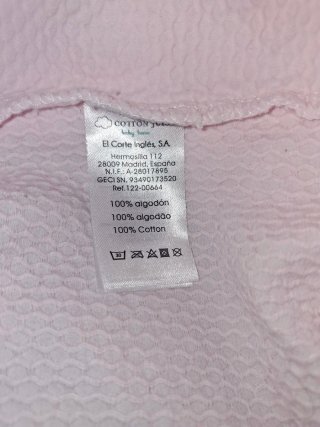 Moisés Cuna Mimbre Rosa. Solo vestidura