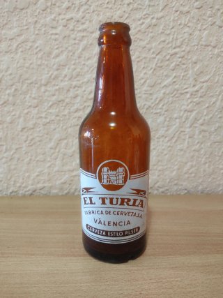 Lotto di 5 vecchie bottigliette di birra Turia