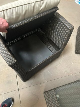 Conjunto Muebles Jardín Ratán y Cristal