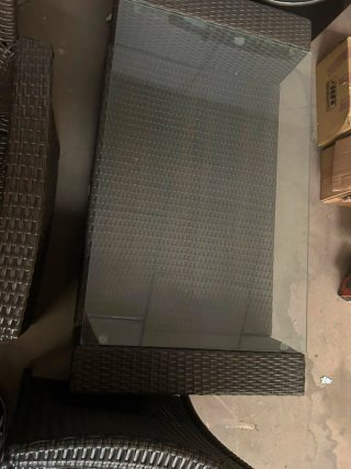 Conjunto Muebles Jardín Ratán y Cristal