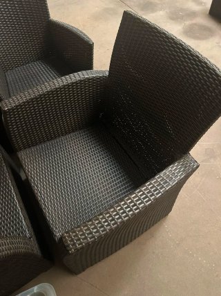 Conjunto Muebles Jardín Ratán y Cristal