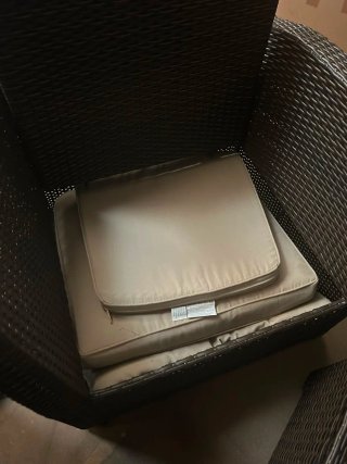 Conjunto Muebles Jardín Ratán y Cristal