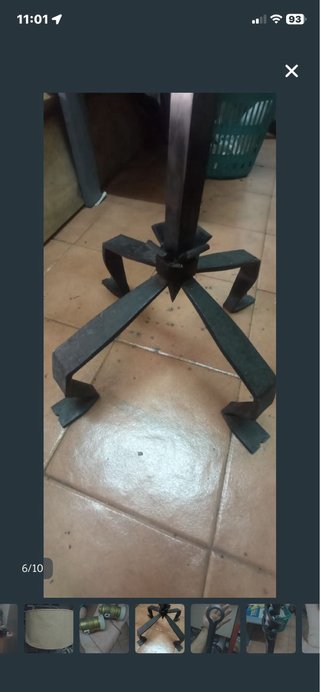 Lampara antigua de forja