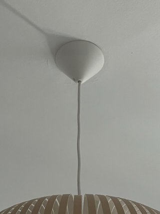 Lámpara colgante de lino beige