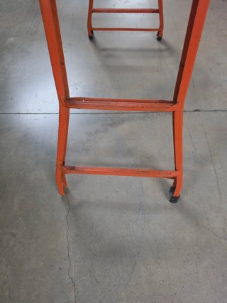 Escalera extensible aluminio naranja