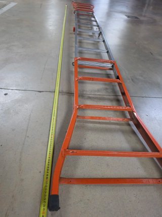 Escalera extensible aluminio naranja