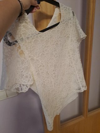 Camisa de encaje blanca