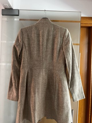 Abrigo Zara Lana Beige Talla S
