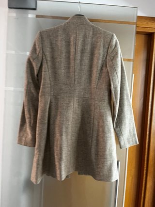 Abrigo Zara Lana Beige Talla S