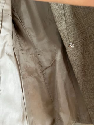 Abrigo Zara Lana Beige Talla S