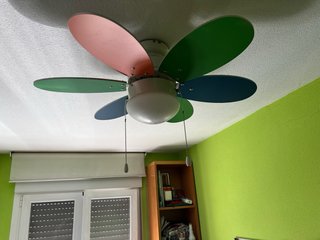 Lámpara Ventilador Techo Flor