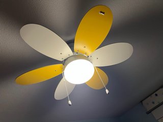 Lámpara Ventilador Techo Flor