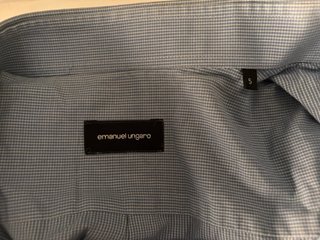 Camisa Emanuel Ungaro Azul XL Microcuadros
