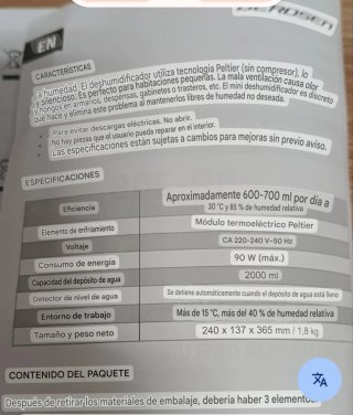 Deshumidificador Negro