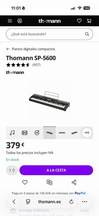 Thomann SP-5600 Piano Digital Escenario 88 teclas