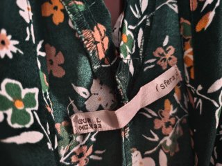 Vestido verde estampado floral mujer