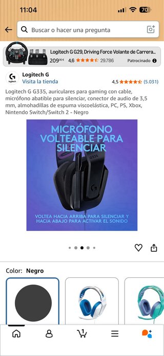 Auriculares Gaming Logitech G G335 Negro