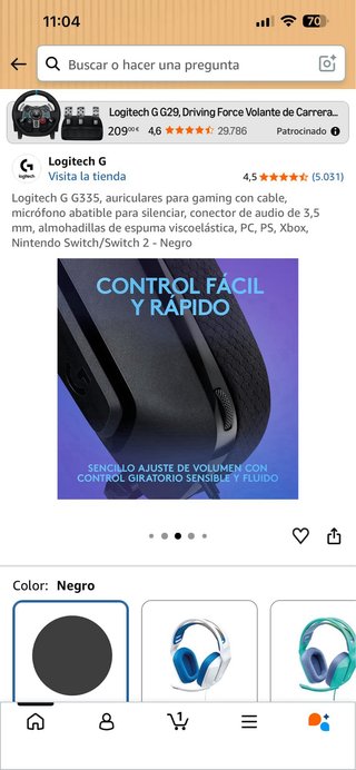 Auriculares Gaming Logitech G G335 Negro