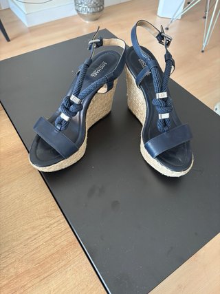 Sandalias Michael Kors Cuña Azul Marino