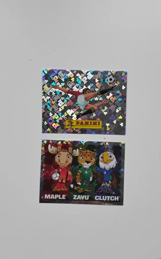 Cromos Panini Mundial 2026 Mascotas FWC3 + Logo