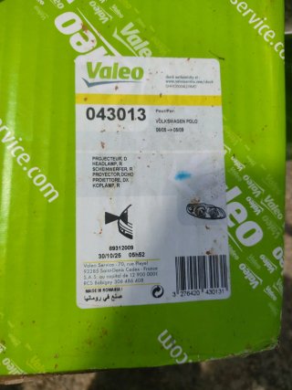 Faro  VW Polo Valeo
