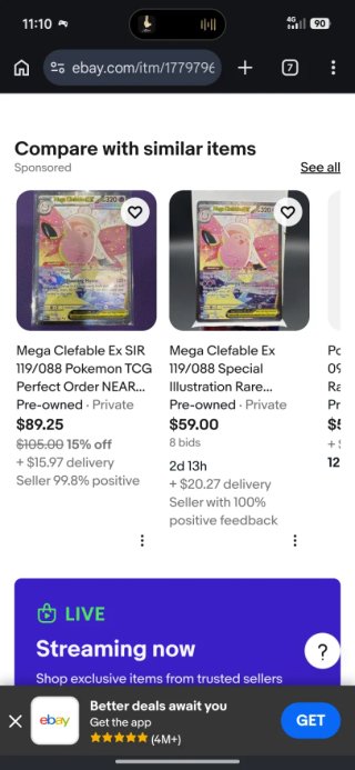 Mega Clefable EX 320 PS Carta Pokémon GOOD PRIECE