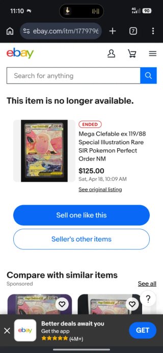Mega Clefable EX 320 PS Carta Pokémon GOOD PRIECE