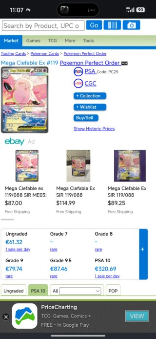 Mega Clefable EX 320 PS Carta Pokémon GOOD PRIECE