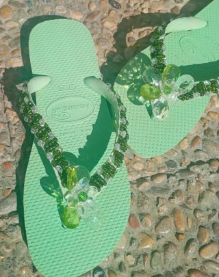Havaianas Top Pedrería Verde Talla 37.5
