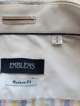 Camisa de lino Emblems rayas S