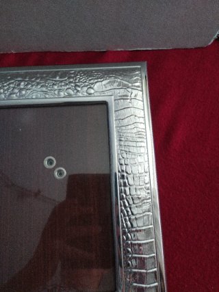 Cornice grande argento laminato