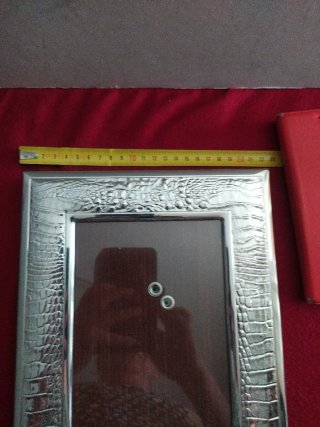 Cornice grande argento laminato
