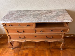 Cómoda Luis XV Mármol Madera