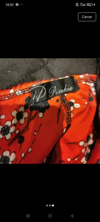 Blusa floral estilo japones rojo y negro mujer