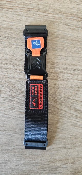 Correa Garmin Fenix 5X Negra y Naranja