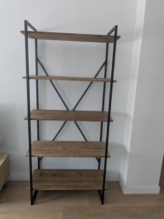 Estantería Industrial Madera y Metal