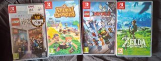 SOLO CAJA. 4 Juegos Nintendo Switch: Lego, Zelda,
