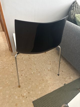 Juego de 4 sillas modernas blancas